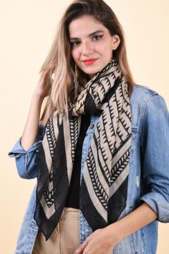 Esarfa Dama Pieces Amalie Big Square Warm Sand